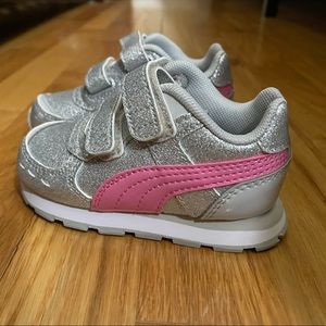 Puma Silver Glitter Toddler shoe size 5C